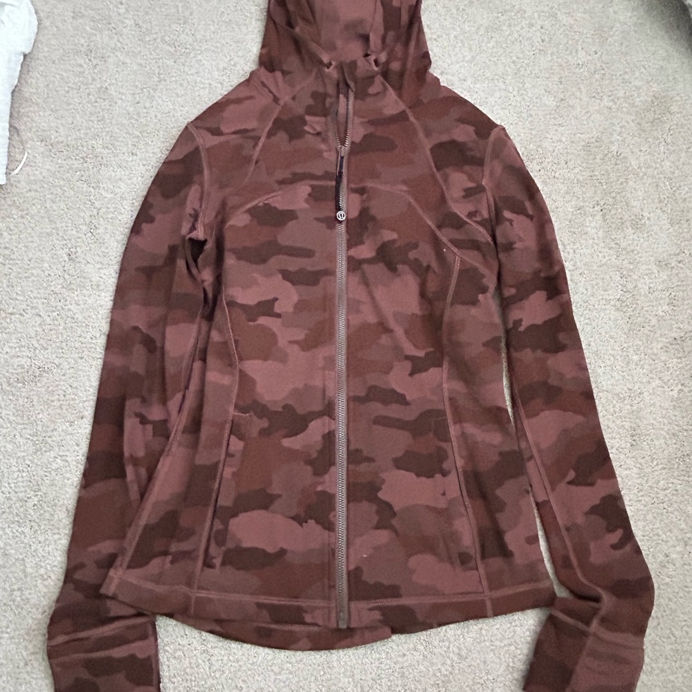 Brown camo lululemon define jacket hooded